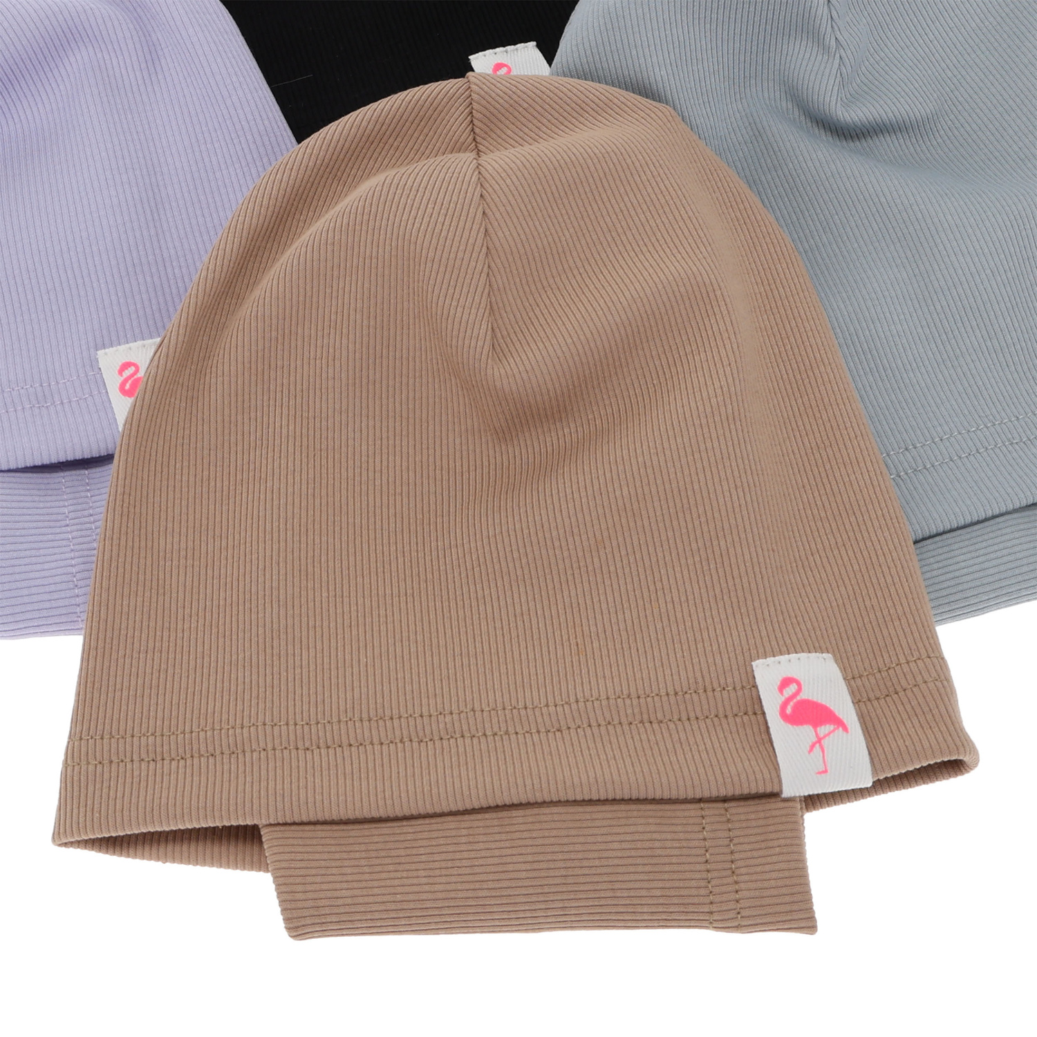 Komplet jesienny, wiosenny dla dziewczynki: czapka i komin, bawełniany, beżowy Rumilla