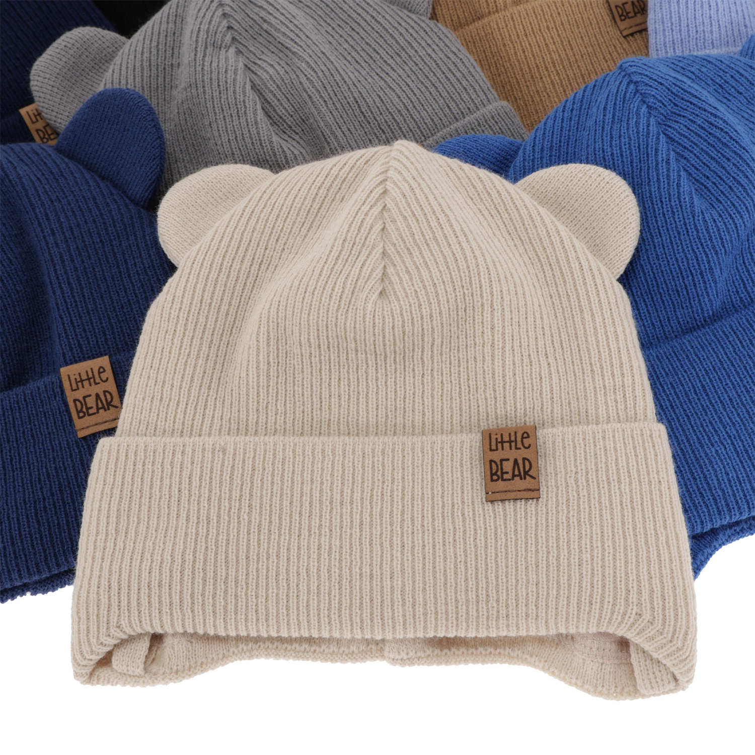 Czapka jesienna, wiosenna dla chłopca, granatowa, wiązana Nikifor