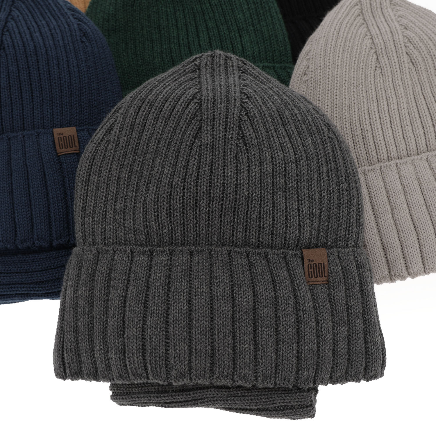 Czapka i komin dla chłopca zimowy komplet, granatowy, wełniany Metis