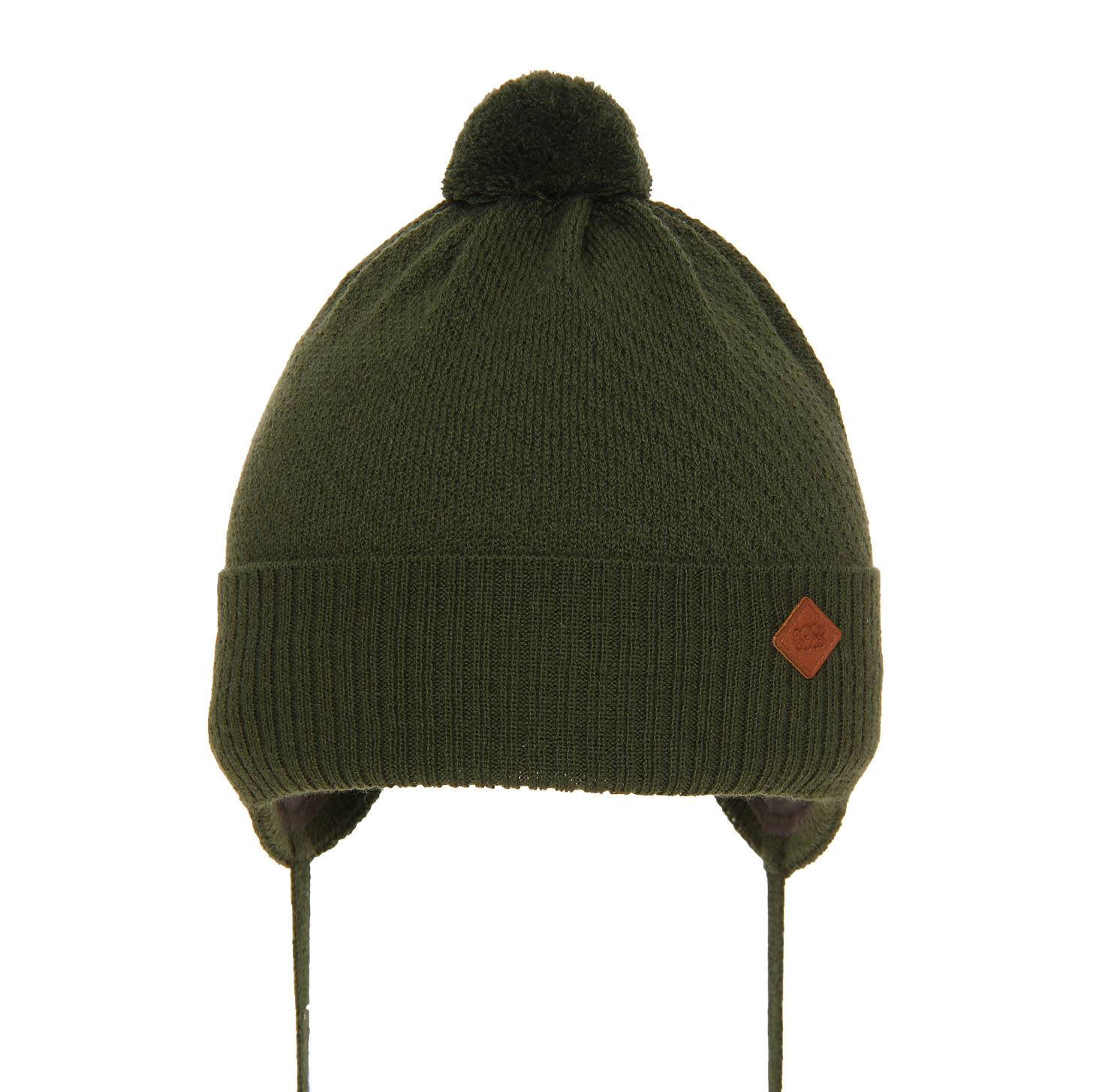 Czapka jesienna, wiosenna dla chłopca, khaki, wiązana Halmin