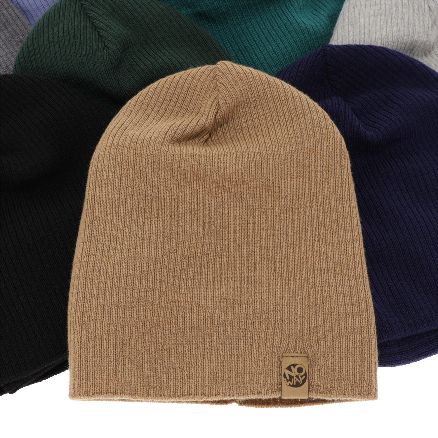 Czapka i komin dla chłopca jesienny, wiosenny komplet, khaki, 100% wełniany merino Richi