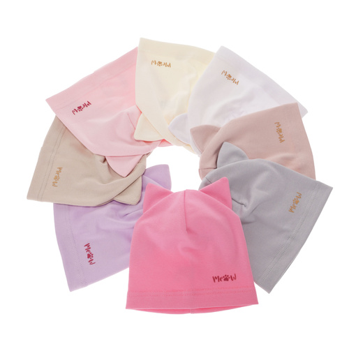 Czapka bawełniana jesienna, wiosenna dla dziewczynki, różowa Jaspera