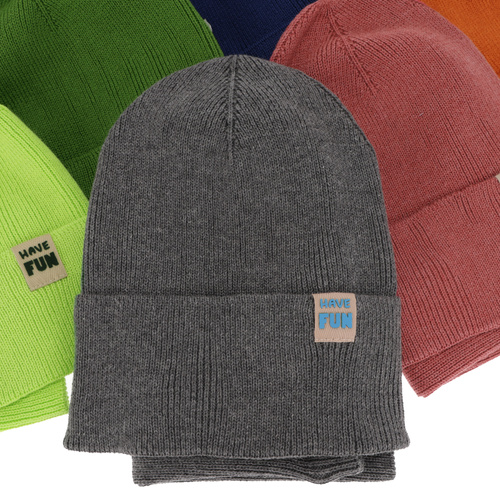 Czapka i komin dla chłopca jesienny, wiosenny komplet, z bawełną, pomarańczowy Ottavio