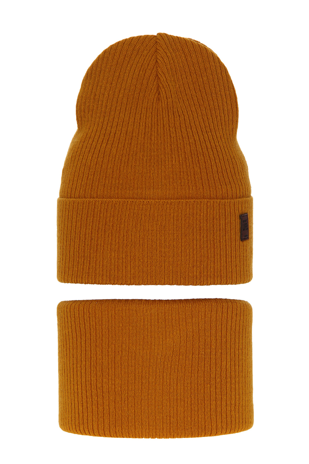 Czapka i komin dla chłopca jesienny, wiosenny komplet, z bawełną, miodowy Dragon