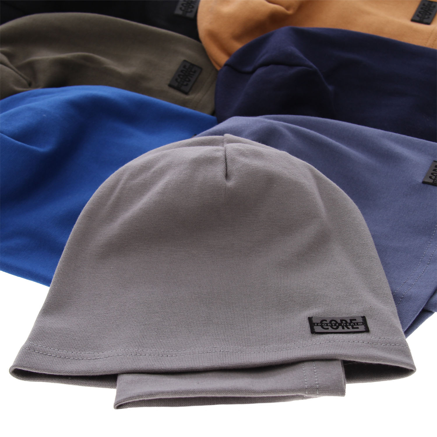 Czapka i komin dla chłopca jesienny, wiosenny komplet, niebieski, bawełniany Frizi