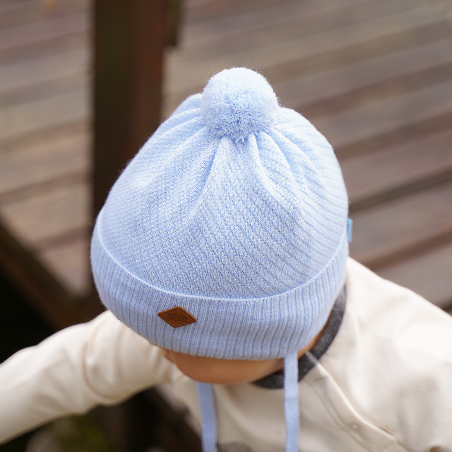 Czapka jesienna, wiosenna dla chłopca, khaki, wiązana Halmin