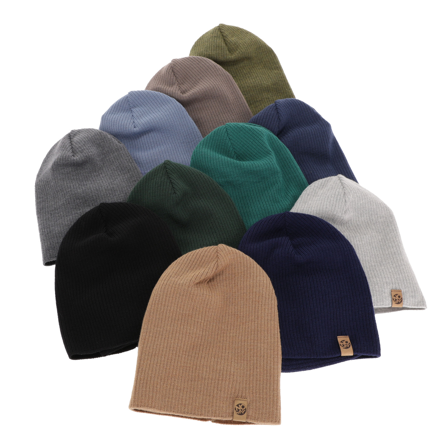 Czapka i komin dla chłopca jesienny, wiosenny komplet, khaki, 100% wełniany merino Richi