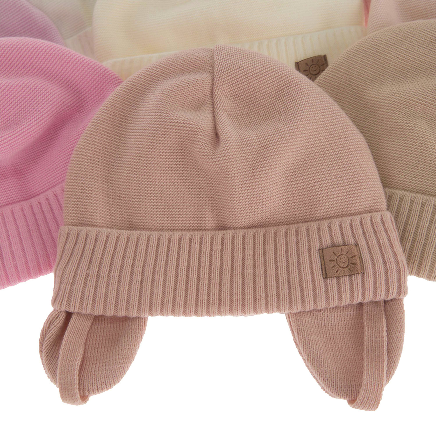 Czapka jesienna, wiosenna dla dziewczynki, różowa, wiązana Solana