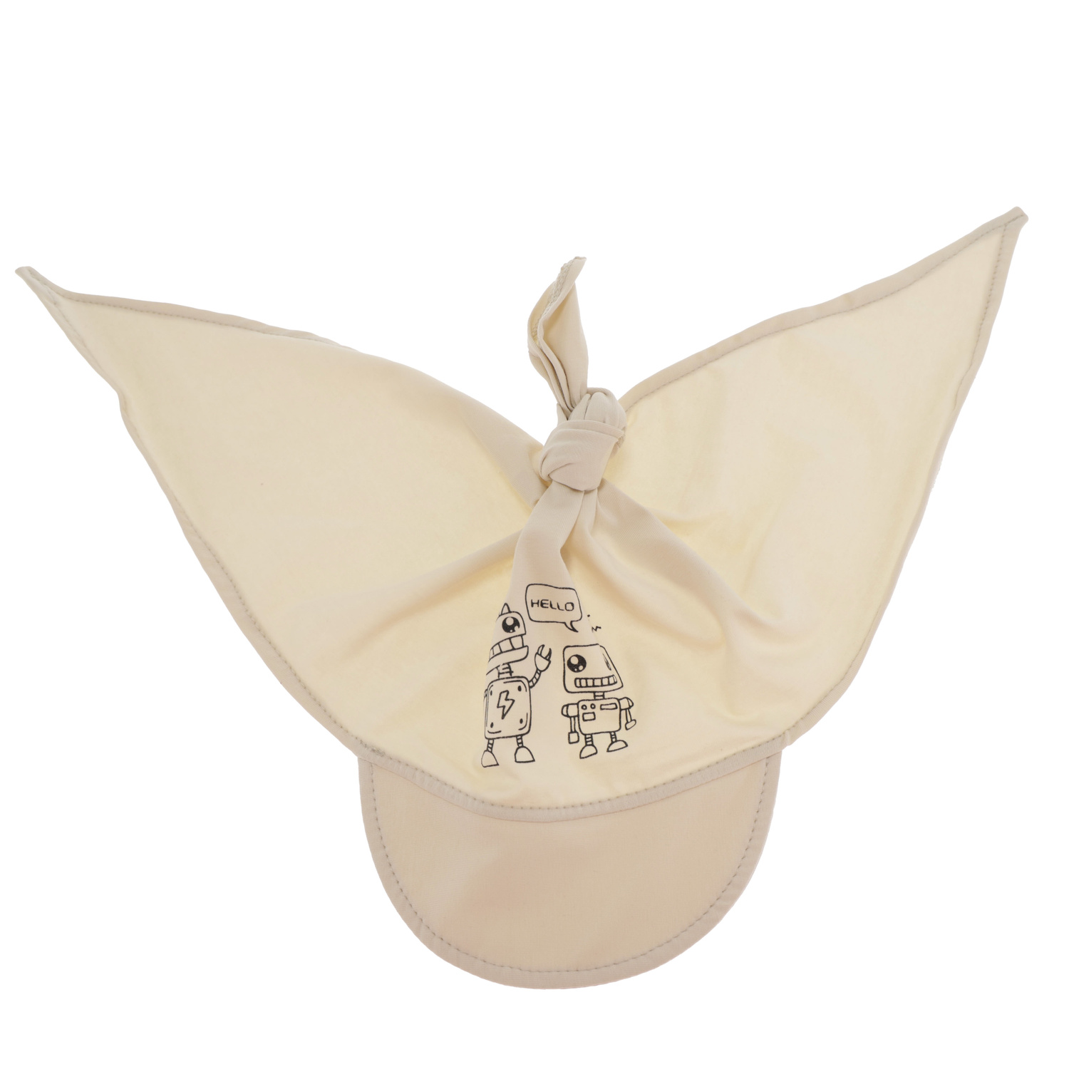 Chusta z daszkiem dla chłopca, beżowa, bawełniana Robik