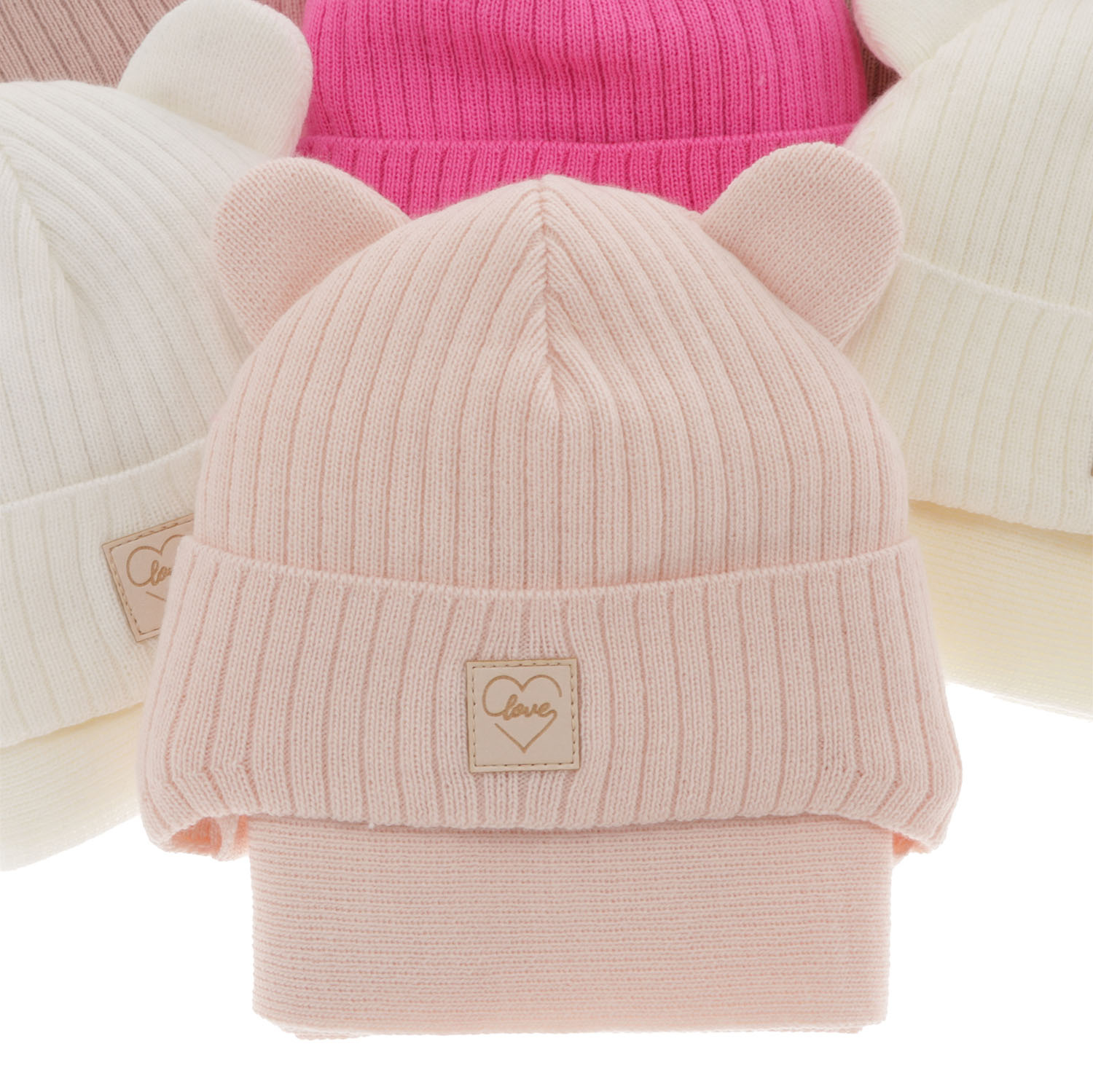 Czapka i szalik dla dziewczynki zimowy komplet, beżowy, wiązany Antola