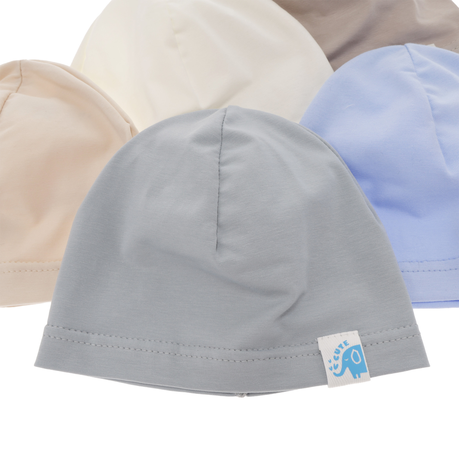 Czapka bawełniana dla chłopca jesienna, wiosenna, beżowa Alek