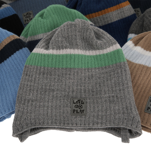 Czapka jesienna, wiosenna dla chłopca, camel, wiązana Oliver